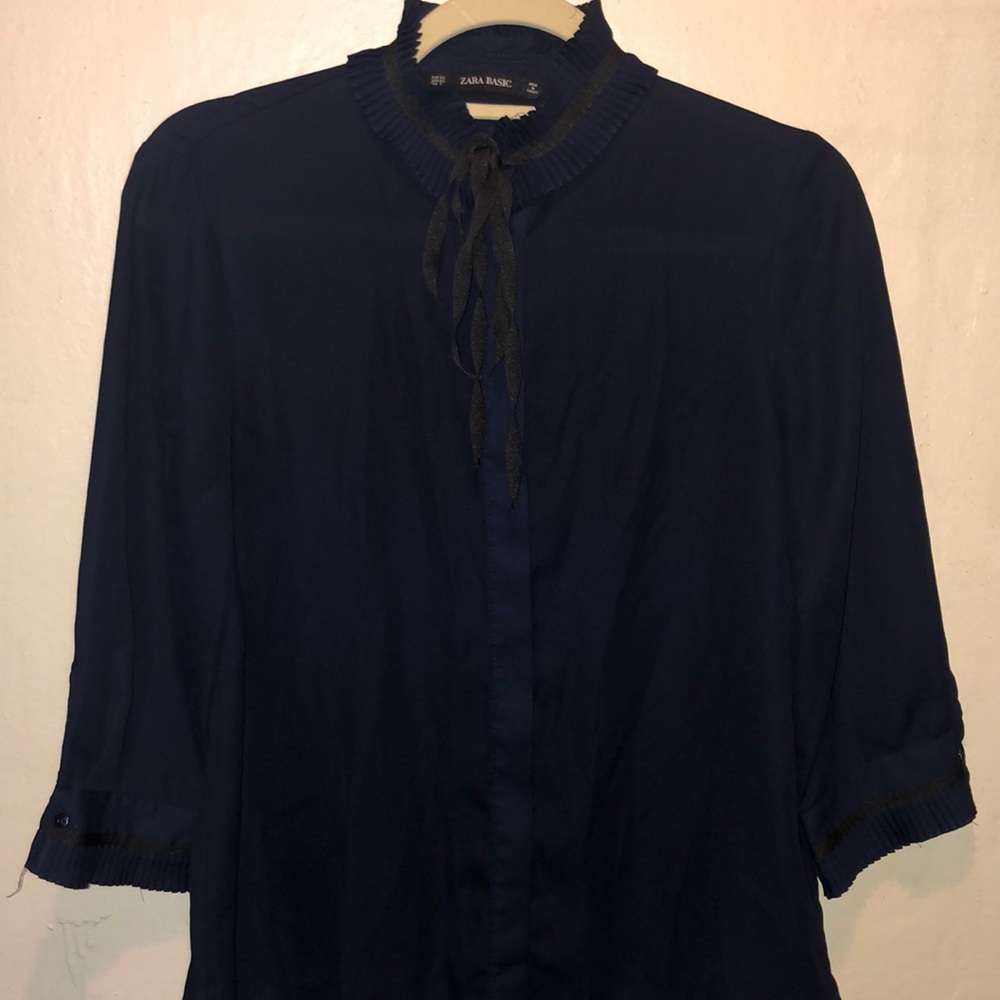 Zara navy blouse